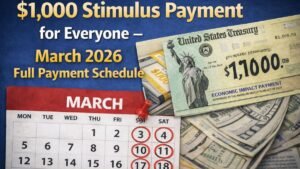 $1,000 Stimulus Payment for Everyone – March 2026 Full Payment Schedule