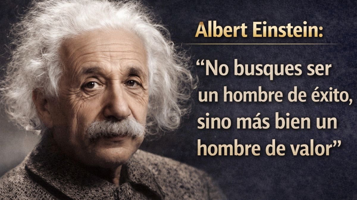 Albert Einstein: “No busques ser un hombre de éxito, sino más bien un hombre de valor”