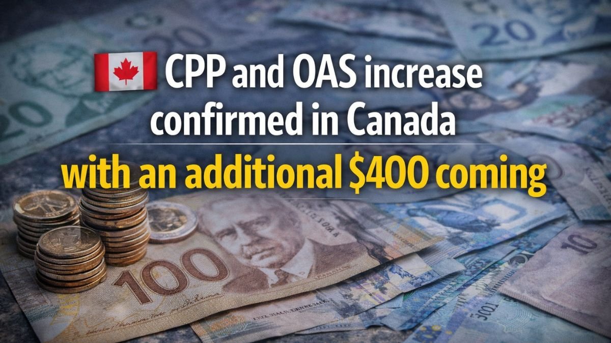 CPP and OAS increase confirmed in Canada with an additional $400 coming