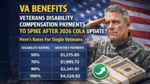 VA benefits veterans disability compensation payments to spike after 2026 COLA update? Here’s rates for single veterans, disability rating system