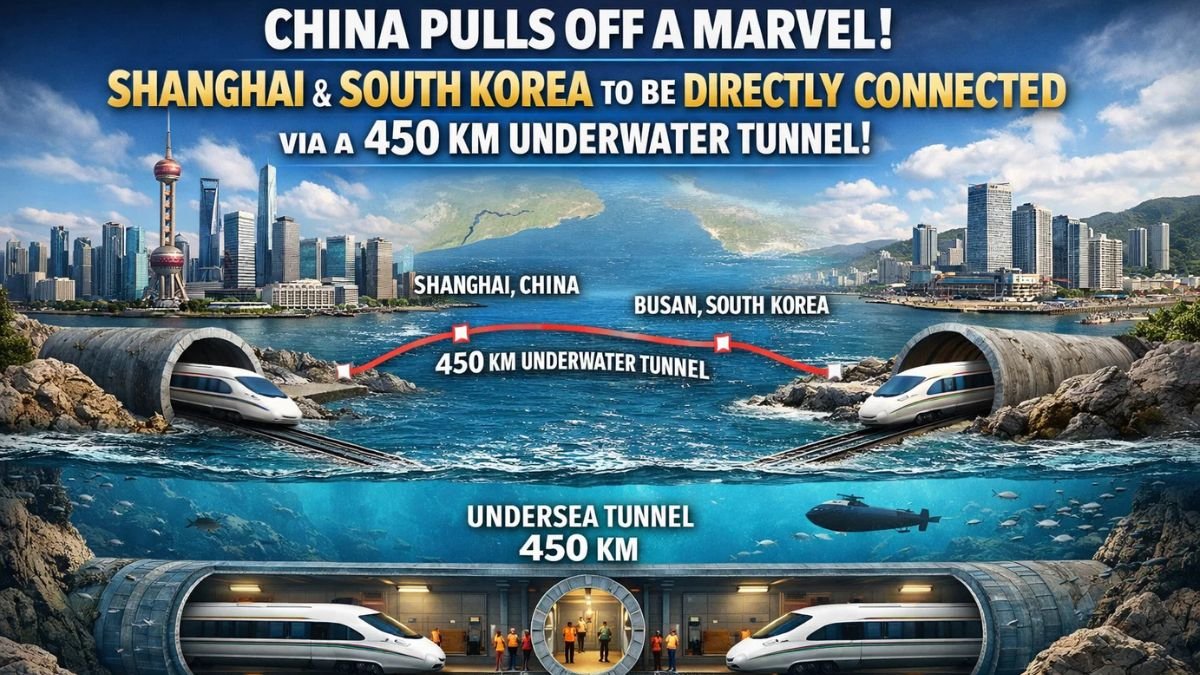 China Pulls Off a Marvel! Shanghai and South Korea to be Directly Connected via a 450 km Underwater Tunnel.