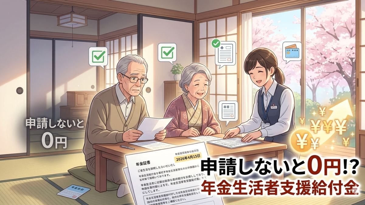 【2026年4月15日支給】申請しないと0円? 年金生活者支援給付金はいくらもらえるか｜対象条件・手続き・寿命データまで徹底解説